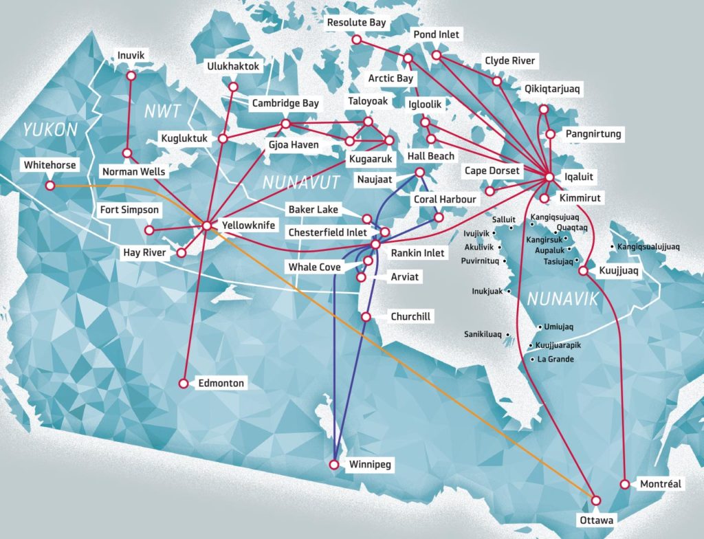 Canadian North Route Map